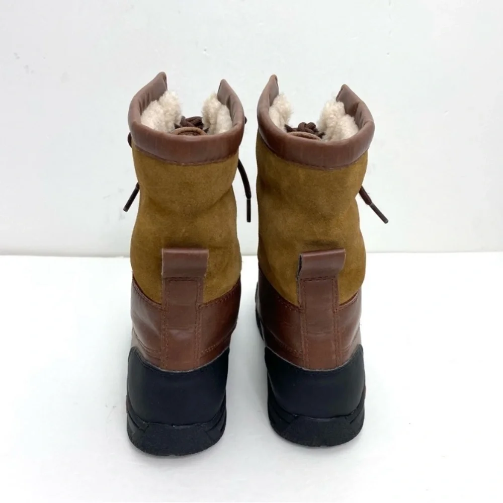 Ugg Butte II Boot Lace up Winter Snow Duck Boots Tan Brown Size 3 S/N 1098890K